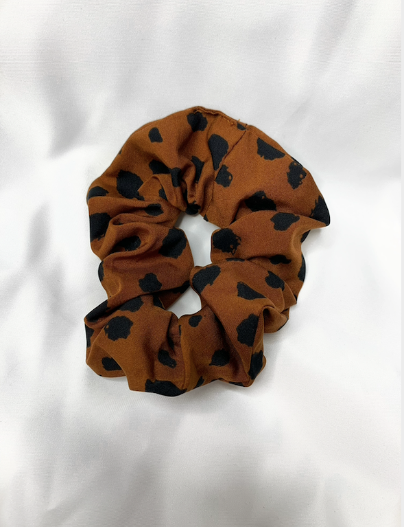 Brown Cheetah Scrunchie